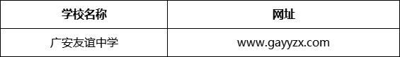 廣安市廣安友誼中學(xué)網(wǎng)址是什么？