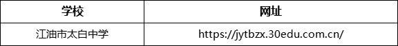 綿陽市江油市太白中學(xué)網(wǎng)址是什么？