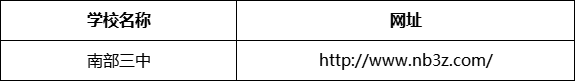 南充市南部三中（南部縣職業(yè)技術(shù)學校）網(wǎng)址是什么？