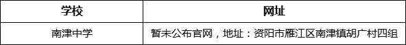 資陽市南津中學網(wǎng)址是什么？