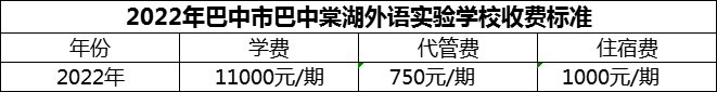 2024年巴中市巴中棠湖外語(yǔ)實(shí)驗(yàn)學(xué)校學(xué)費(fèi)多少錢(qián)？