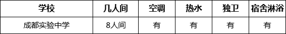 成都市成都實驗中學住宿情況